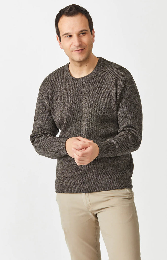 Aklanda - Merino Rib Knit Crew Neck Jumper - Casino