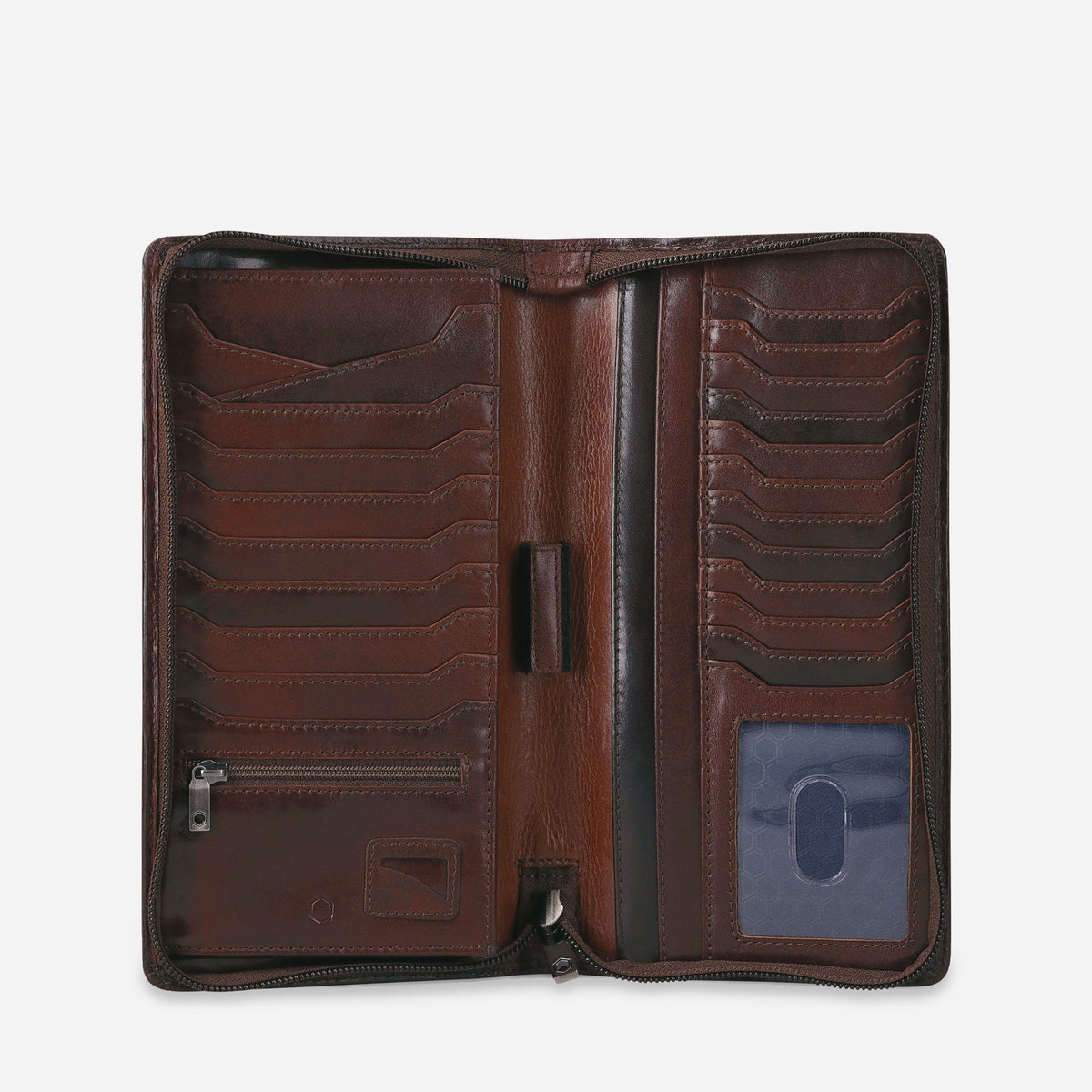 Jekyll and Hide - Large Zip-Around Travel And Passport Organiser - Tan | Mocha | Black