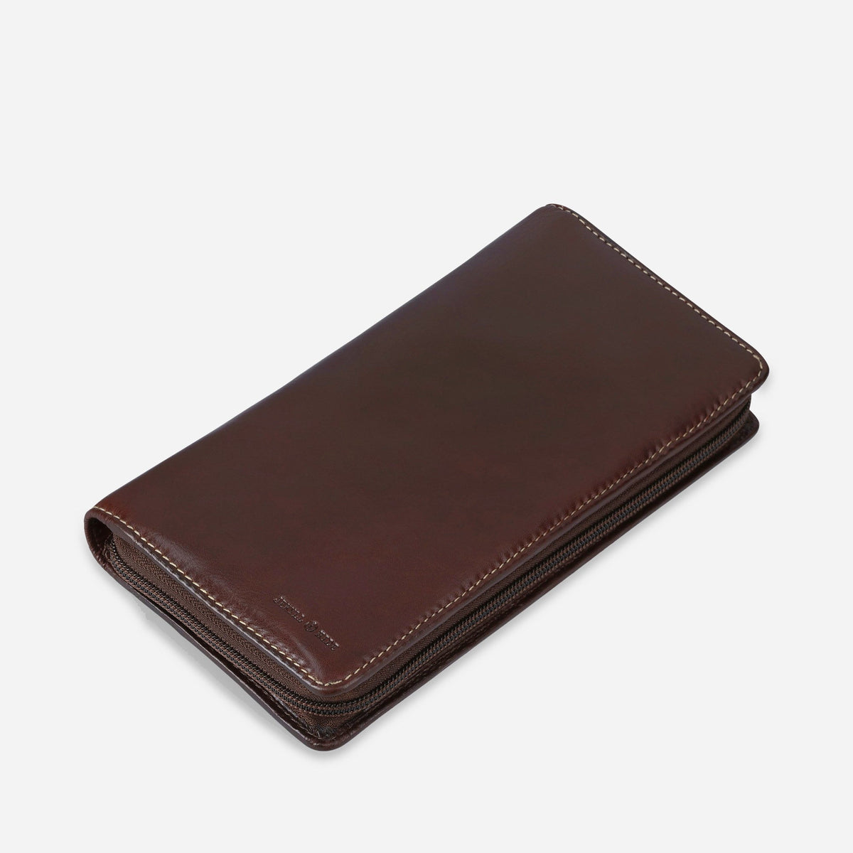 Jekyll and Hide - Large Zip-Around Travel And Passport Organiser - Tan | Mocha | Black