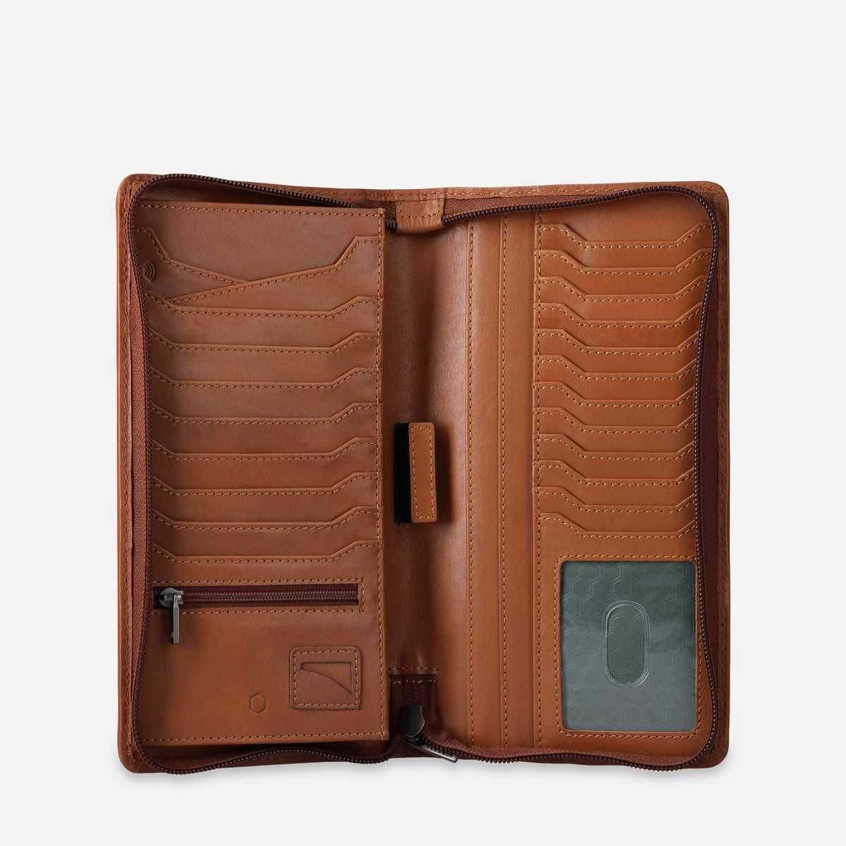 Jekyll and Hide - Large Zip-Around Travel And Passport Organiser - Tan | Mocha | Black