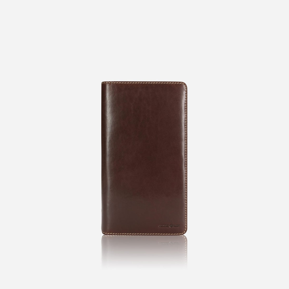Jekyll and Hide - Large Zip-Around Travel And Passport Organiser - Tan | Mocha | Black in rich brown leather