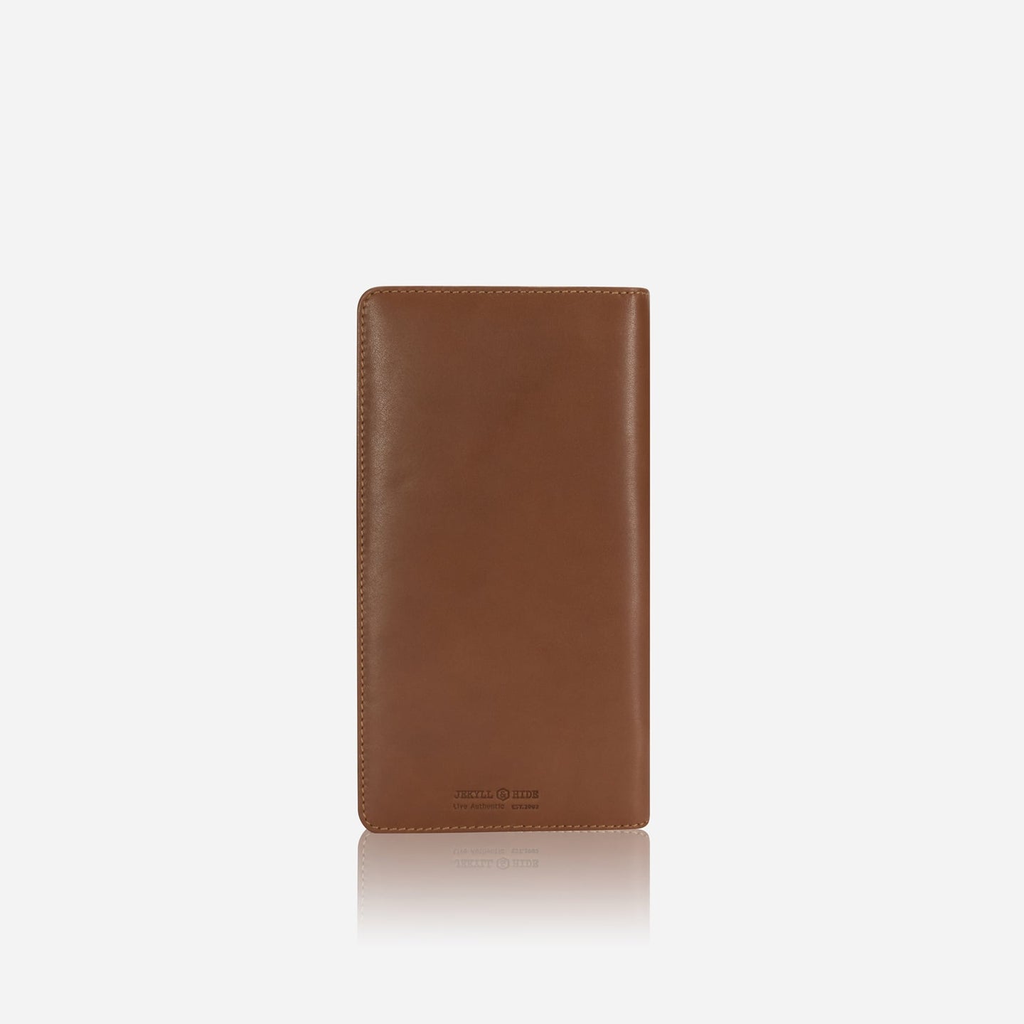 Jekyll and Hide - Large Zip-Around Travel And Passport Organiser - Tan in smooth leather finish.