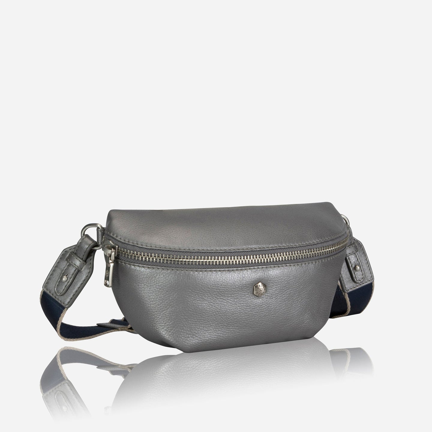 Jekyll and Hide - Womens Osaka Slim Leather Waist Bag - Tan and Multiple Colours in grey.