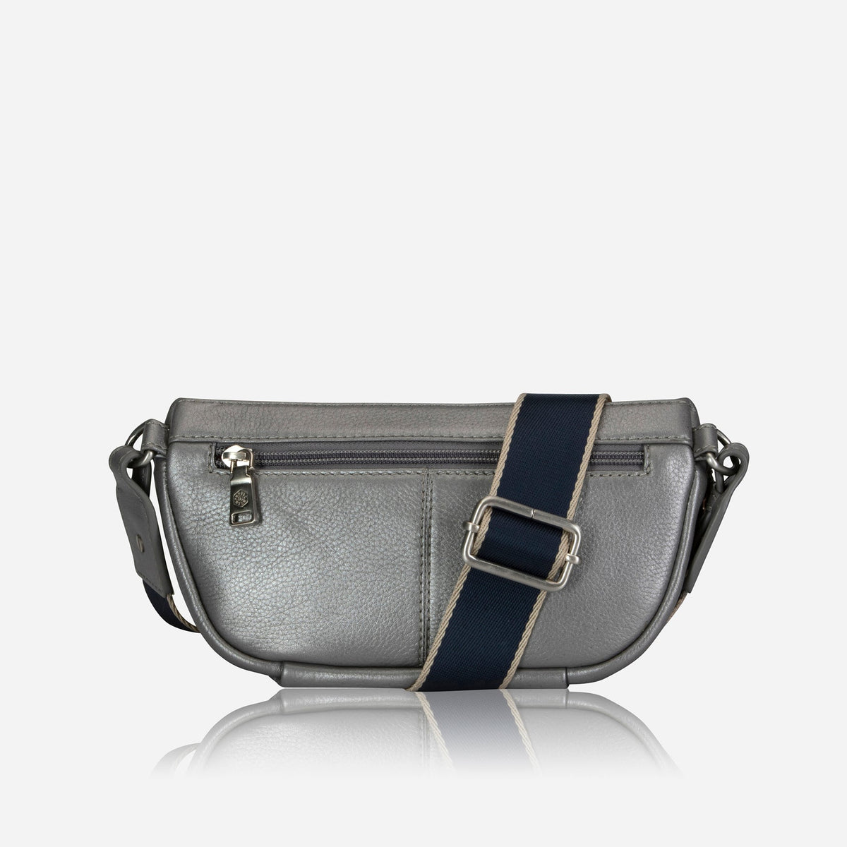 Jekyll and Hide - Womens Osaka Slim Leather Waist Bag - Tan and Multiple Colours in grey with a stylish strap.