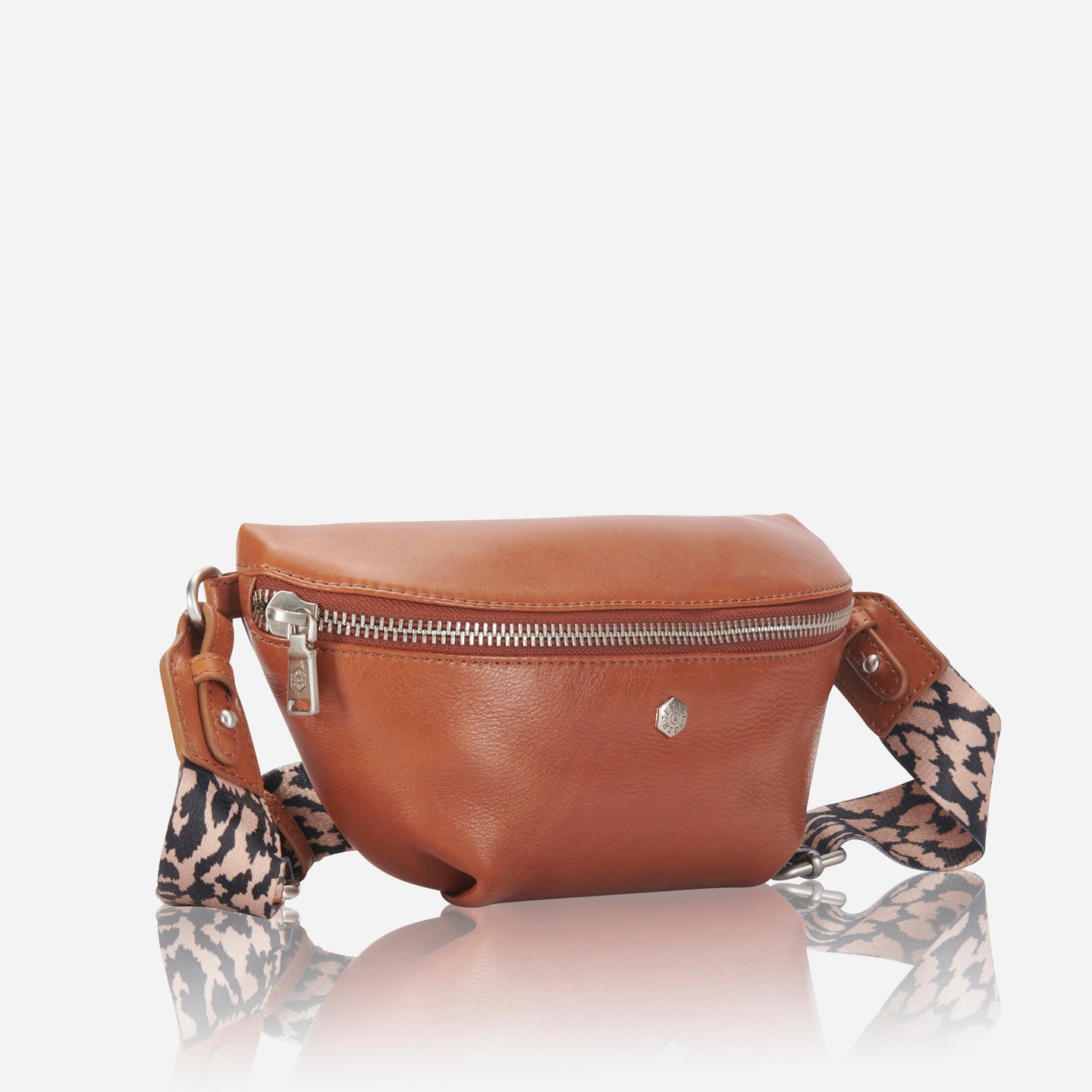 Jekyll and Hide - Womens Osaka Slim Leather Waist Bag - Tan and Multiple Colours, stylish and functional waist bag.