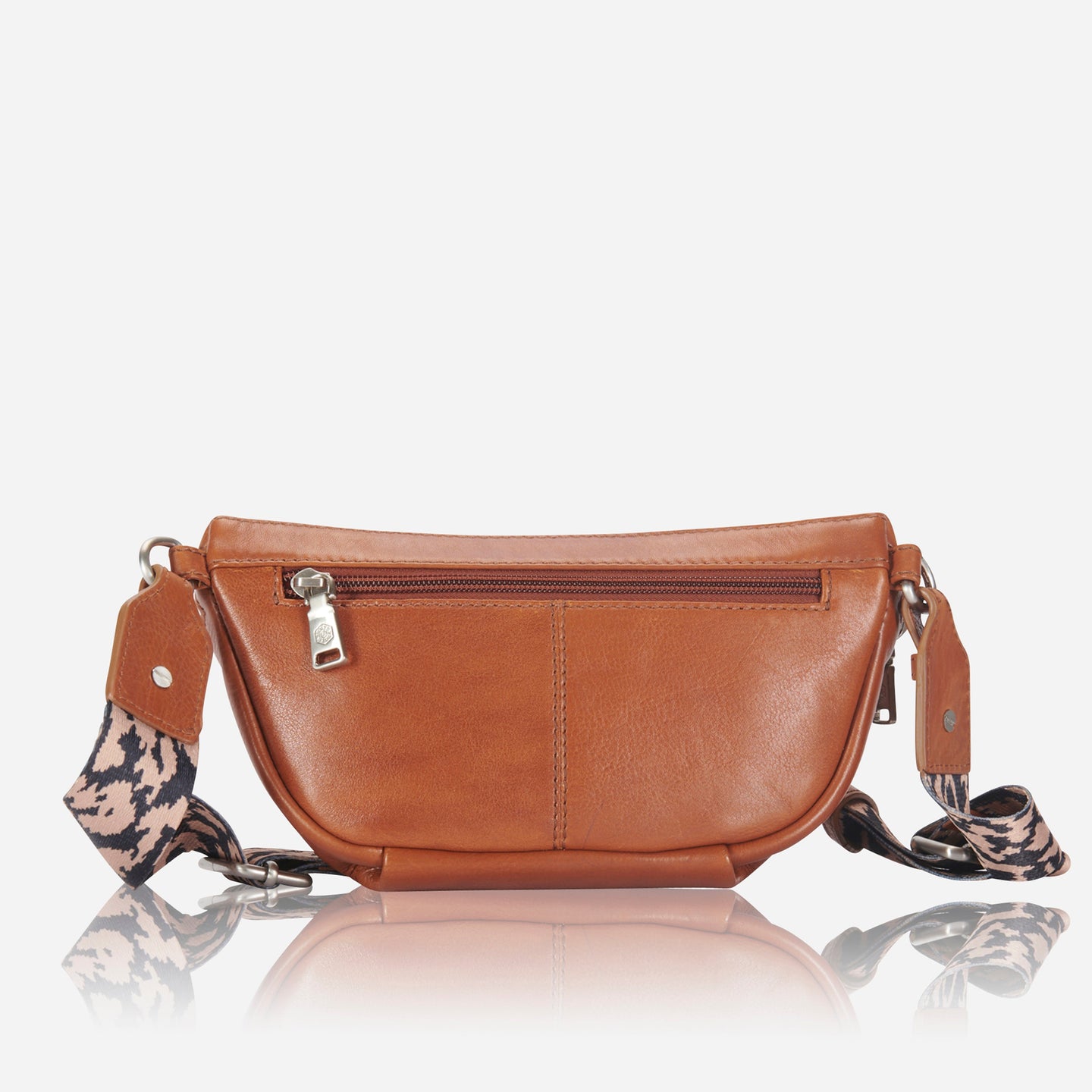 Jekyll and Hide - Womens Osaka Slim Leather Waist Bag - Tan and Multiple Colours showcasing a stylish tan leather waist bag.