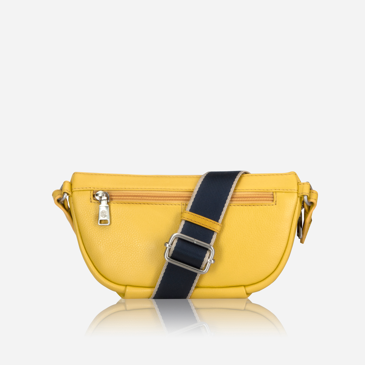 Jekyll and Hide - Womens Osaka Slim Leather Waist Bag - Tan and Multiple Colours in vibrant yellow with a stylish strap.