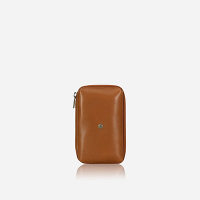 Jekyll and Hide - Compact Zip Around Cable Pouch - Tan | Black | Mocha