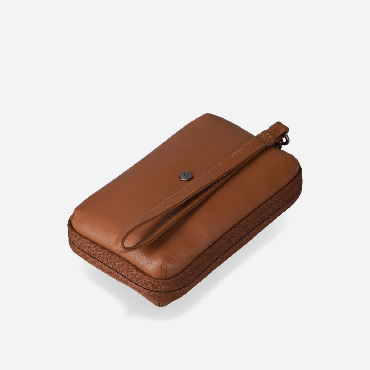 Jekyll and Hide - Compact Zip Around Cable Pouch - Tan | Black | Mocha