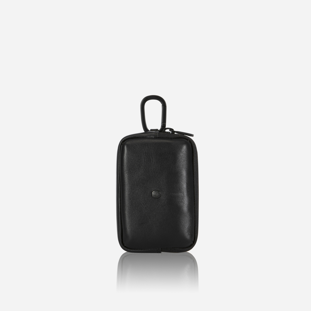 Jekyll and Hide - Men's Utility Pouch - Black | Mocha - compact leather pouch for essentials.