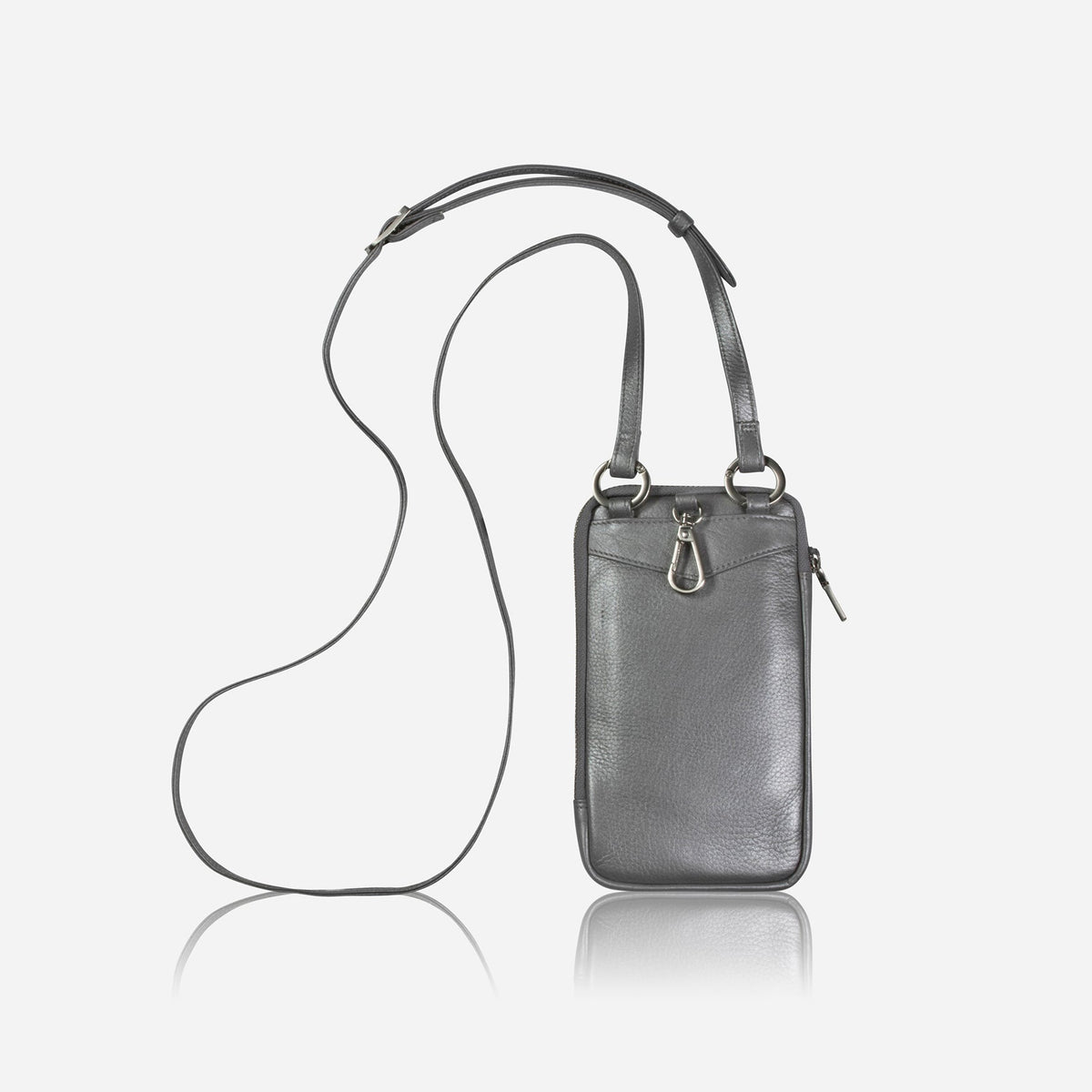 Jekyll and Hide - Mobile Phone Pouch With Strap - Black | Tan | Multiple Colours - Elegant leather design