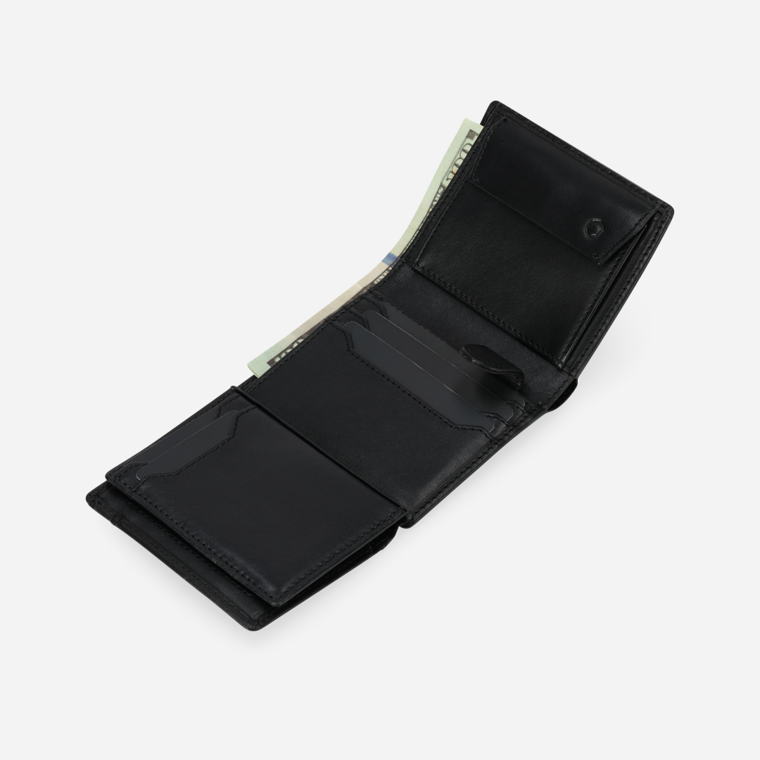 Jekyll and Hide - Large Bifold Wallet With ID Window & Coin Pouch - Tan | Mocha | Black