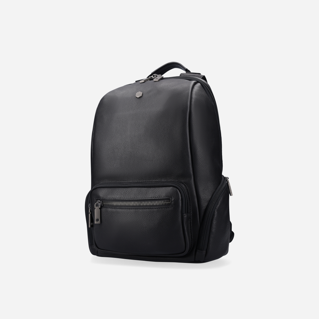 Jekyll and Hide - 13" Casual Leather Backpack - Black | Colt