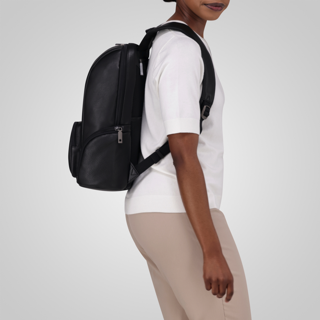Jekyll and Hide - 13" Casual Leather Backpack - Black | Colt