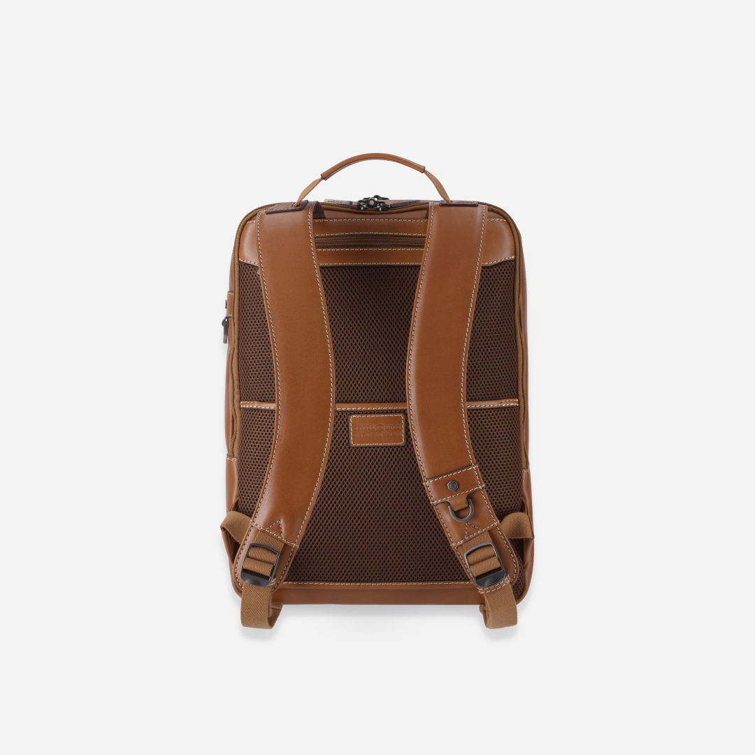 Jekyll and Hide - 17" Laptop Backpack - Colt | Black, showcasing refined leather design and smart organization features.