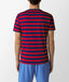 Custom Fit Jersey Crewneck T-Shirt - Stripe - Bright Red & Navy