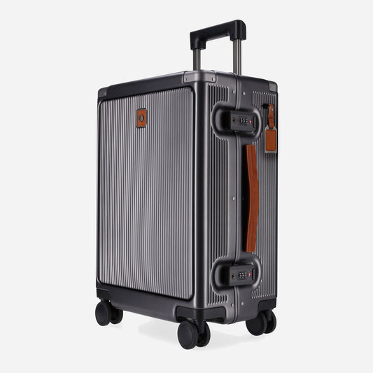 Jekyll and Hide - Carry On Cabin Trolley Suitcase - 55cm (44 L) - Silver - OVERSIZE PARCEL