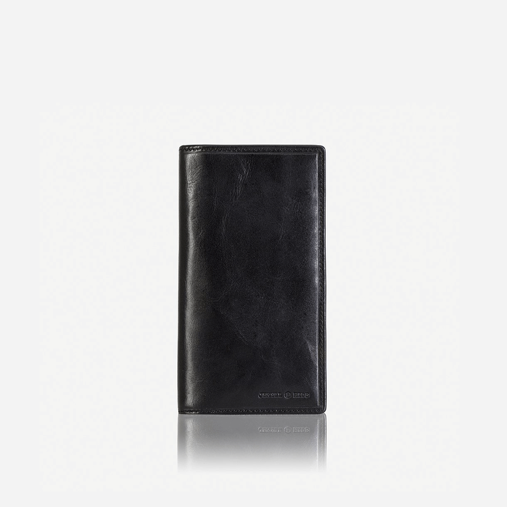 Jekyll and Hide - Large Travel And Mobile Wallet - Tan | Mocha | Black in elegant black leather design.
