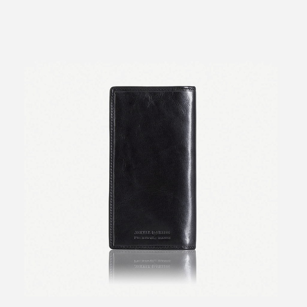 Jekyll and Hide - Large Travel And Mobile Wallet - Tan | Mocha | Black in sleek black leather design.