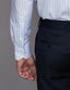 Abelard - Long Sleeve Business Shirt - Oxford - Stripe - Sky Blue & White