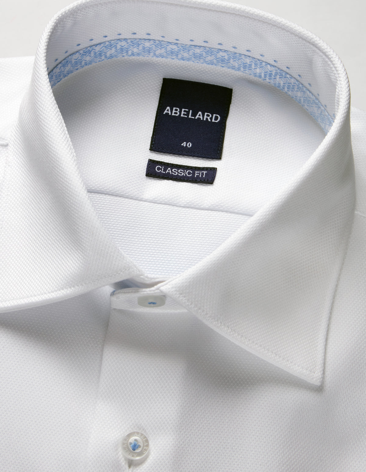 Abelard - Long Sleeve Business Shirt - Textured - White