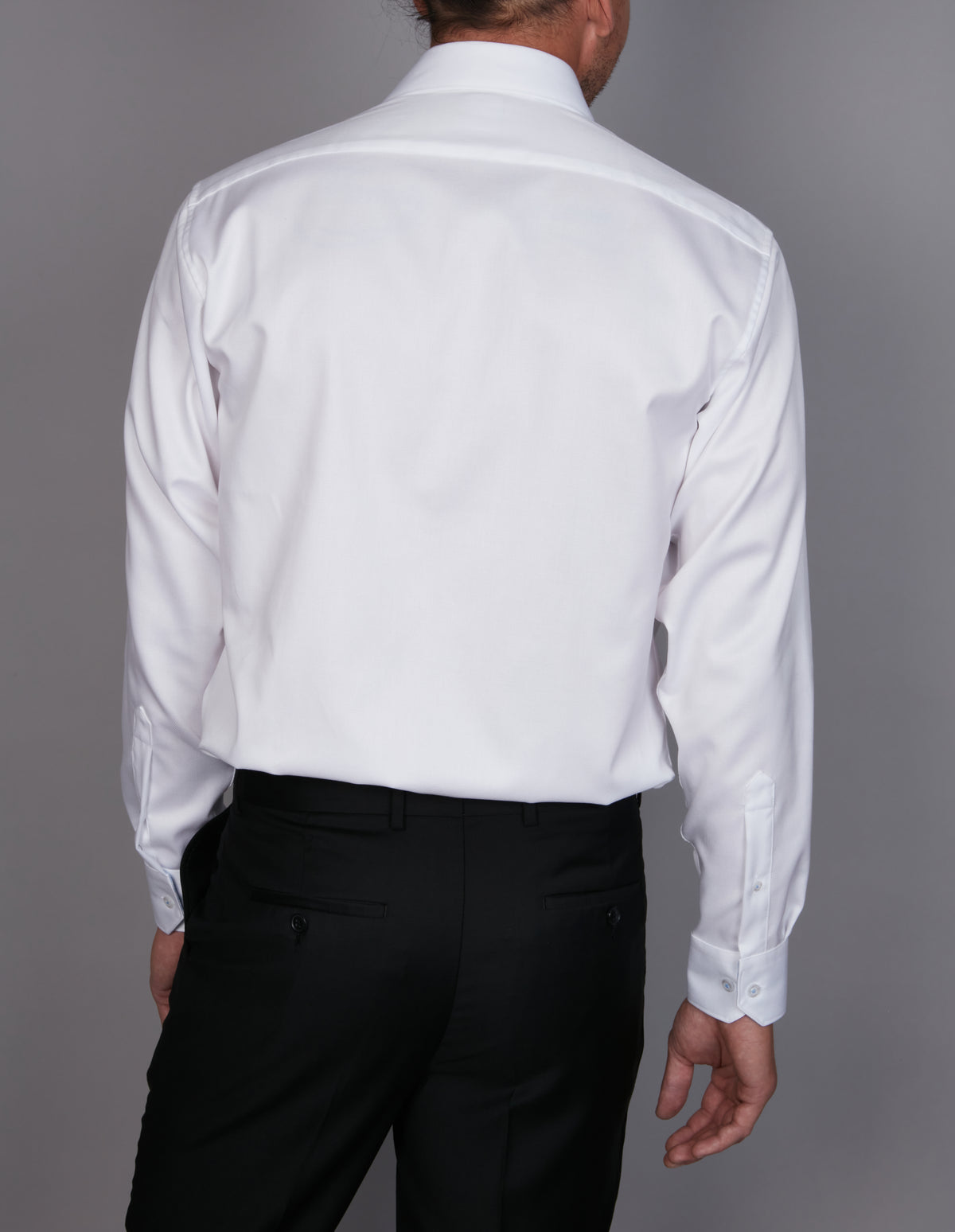 Abelard - Long Sleeve Business Shirt - Textured - White