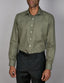 Abelard - Long Sleeve Business Shirt - Textured - Khaki, Olive, Green