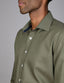 Abelard - Long Sleeve Business Shirt - Textured - Khaki, Olive, Green