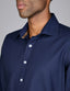 Abelard - Long Sleeve Sports Shirt - Textured - Navy