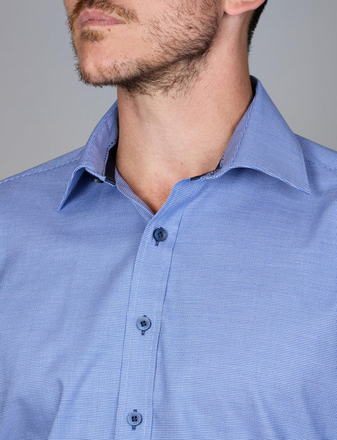 Abelard - Long Sleeve Business Shirt - Antwerp Stretch Oxford - Blue