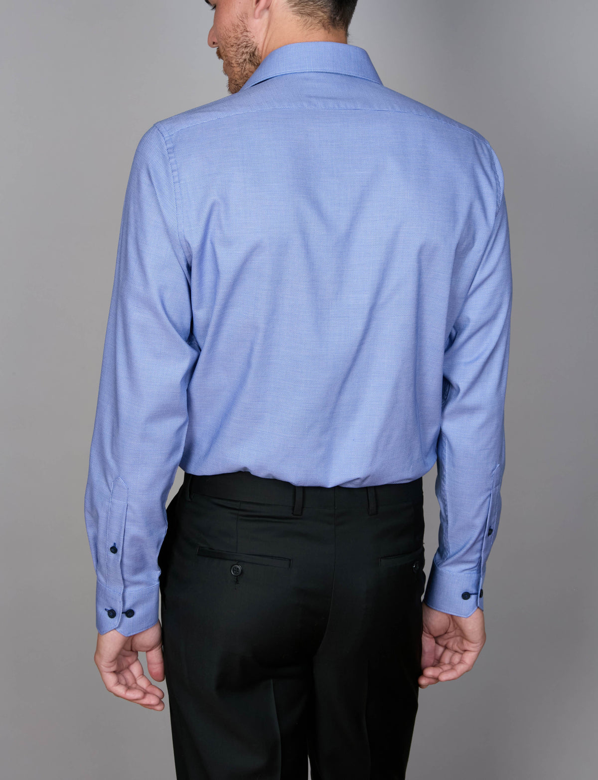 Abelard - Long Sleeve Business Shirt - Antwerp Stretch Oxford - Blue