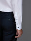 Long Sleeve Business Shirt - Micro Check Dobby - White