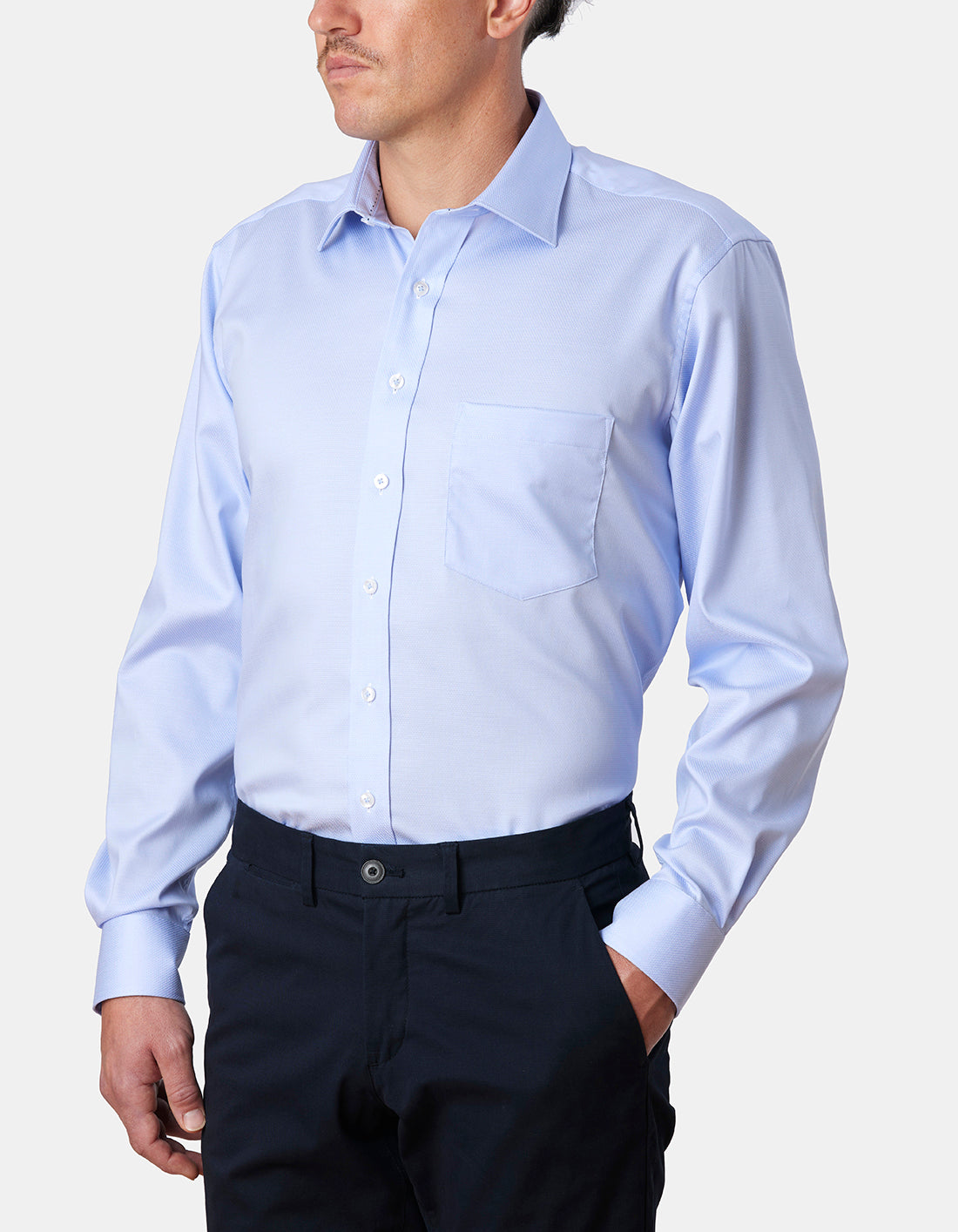Abelard - Long Sleeve Business Shirt - Sky Blue