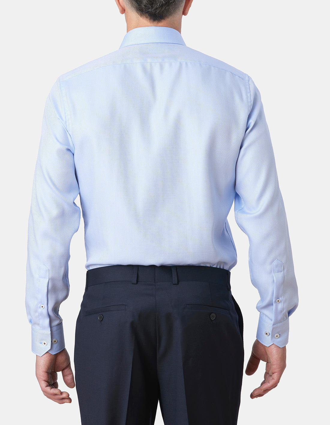 Abelard - Long Sleeve Business Shirt - Patterned - Sky Blue