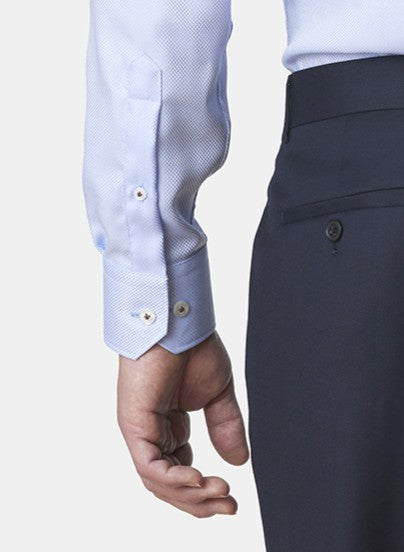 Abelard - Long Sleeve Business Shirt - Patterned - Sky Blue