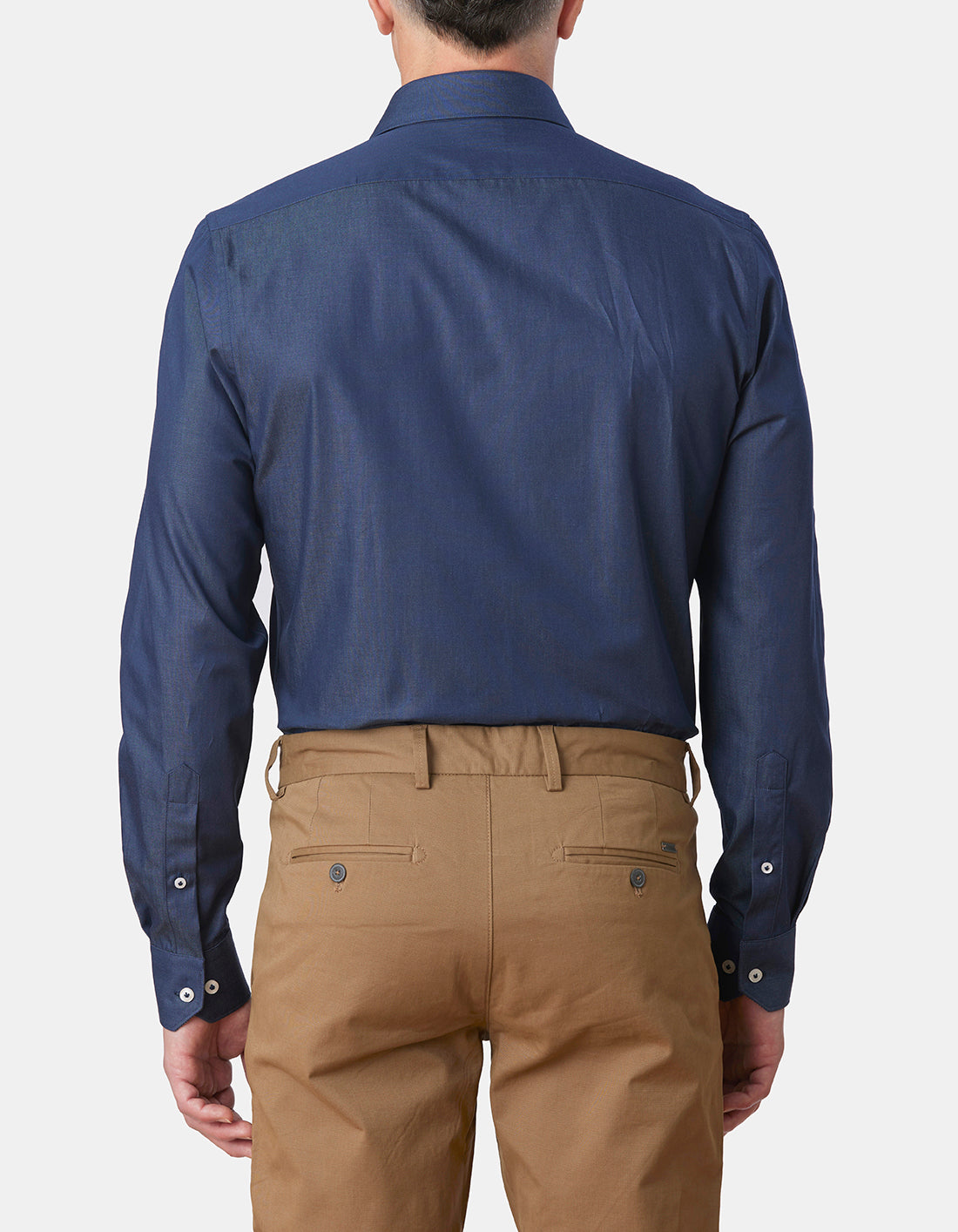 Abelard - Long Sleeve Business Shirt - Denim Blue