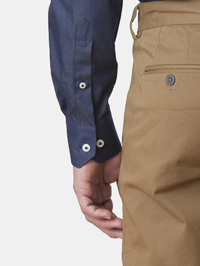 Abelard - Long Sleeve Business Shirt - Denim Blue