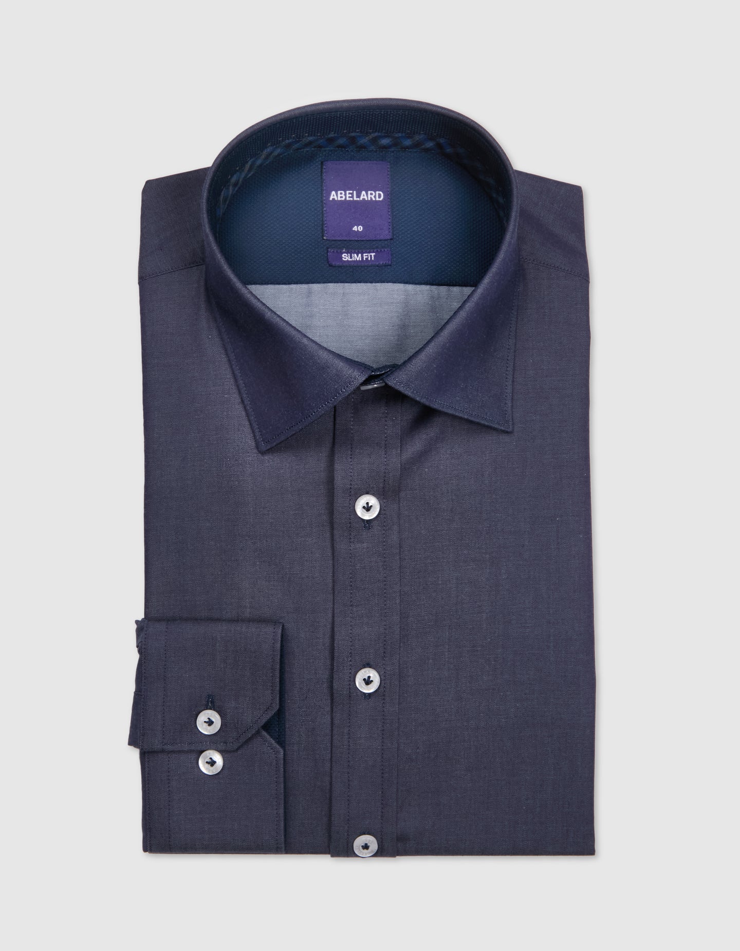 Abelard - Long Sleeve Business Shirt - Denim Blue
