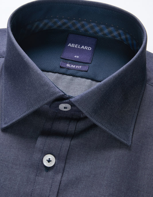 Abelard - Long Sleeve Business Shirt - Denim Blue