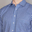 Abelard - Long Sleeve Business Shirt - Check - Cobalt Blue