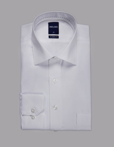 Abelard - Long Sleeve Business Shirt - White