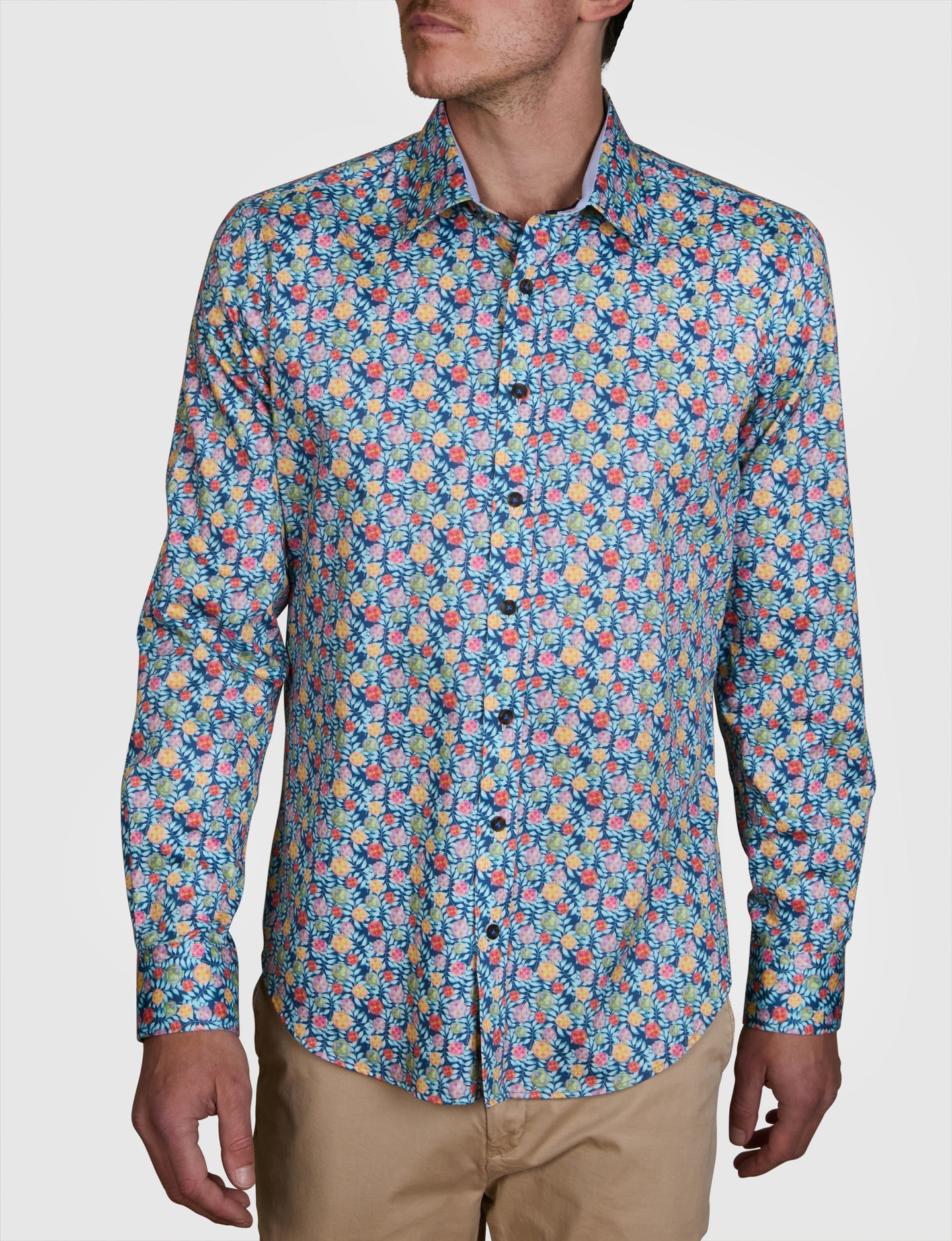 Abelard - Digital Print Shirt - Blooms - Multi