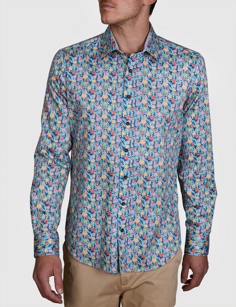 Abelard - Digital Print Shirt - Blooms - Multi