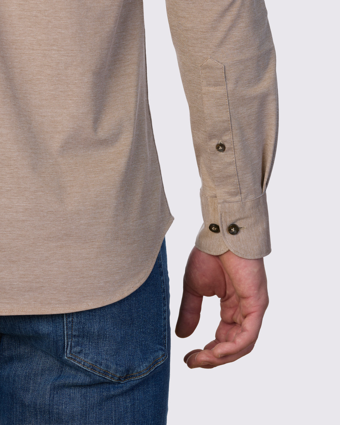 Abelard - Frontera Pique Knit Shirt - Biscotti