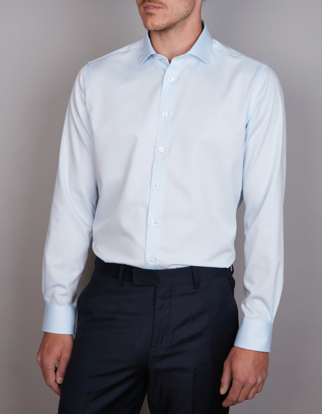 Abelard - Long Sleeve Business Shirt - Non-Iron - Sky Blue