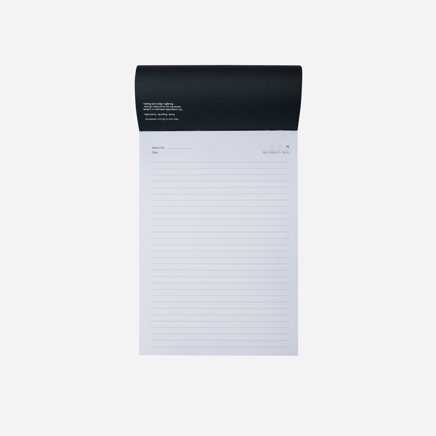 Jekyll and Hide - A4 Notebook 120 Pages - Hazel | Cotton | Navy with a black cover and lined pages.