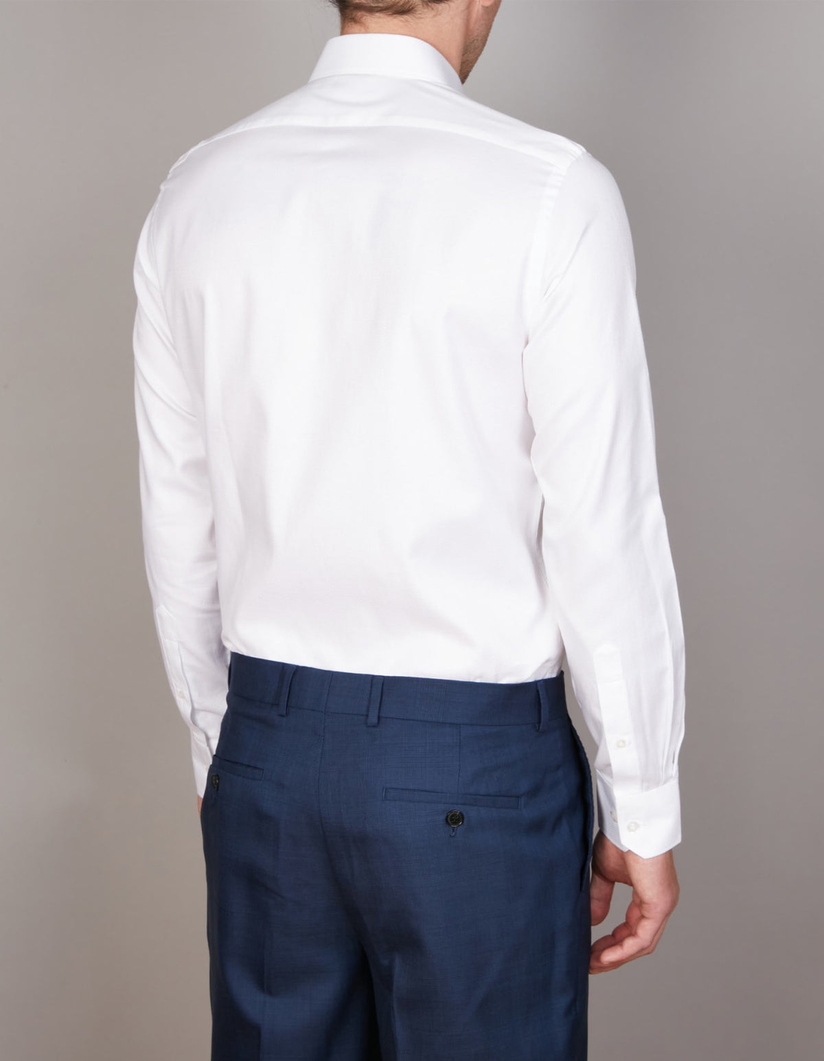 Abelard - Long Sleeve Business Shirt - Textured - White