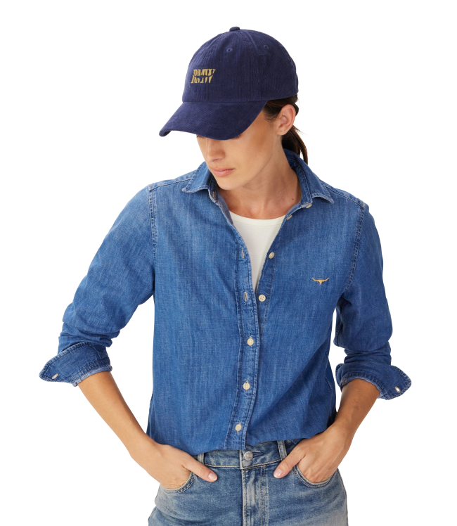 R.M.Williams - Branded Corduroy Cap - French Navy