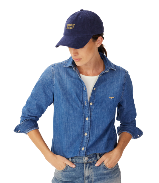 R.M.Williams - Branded Corduroy Cap - French Navy
