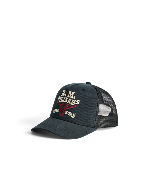 R.M.Williams -  Longhorn Trucker Cap - Black Wash